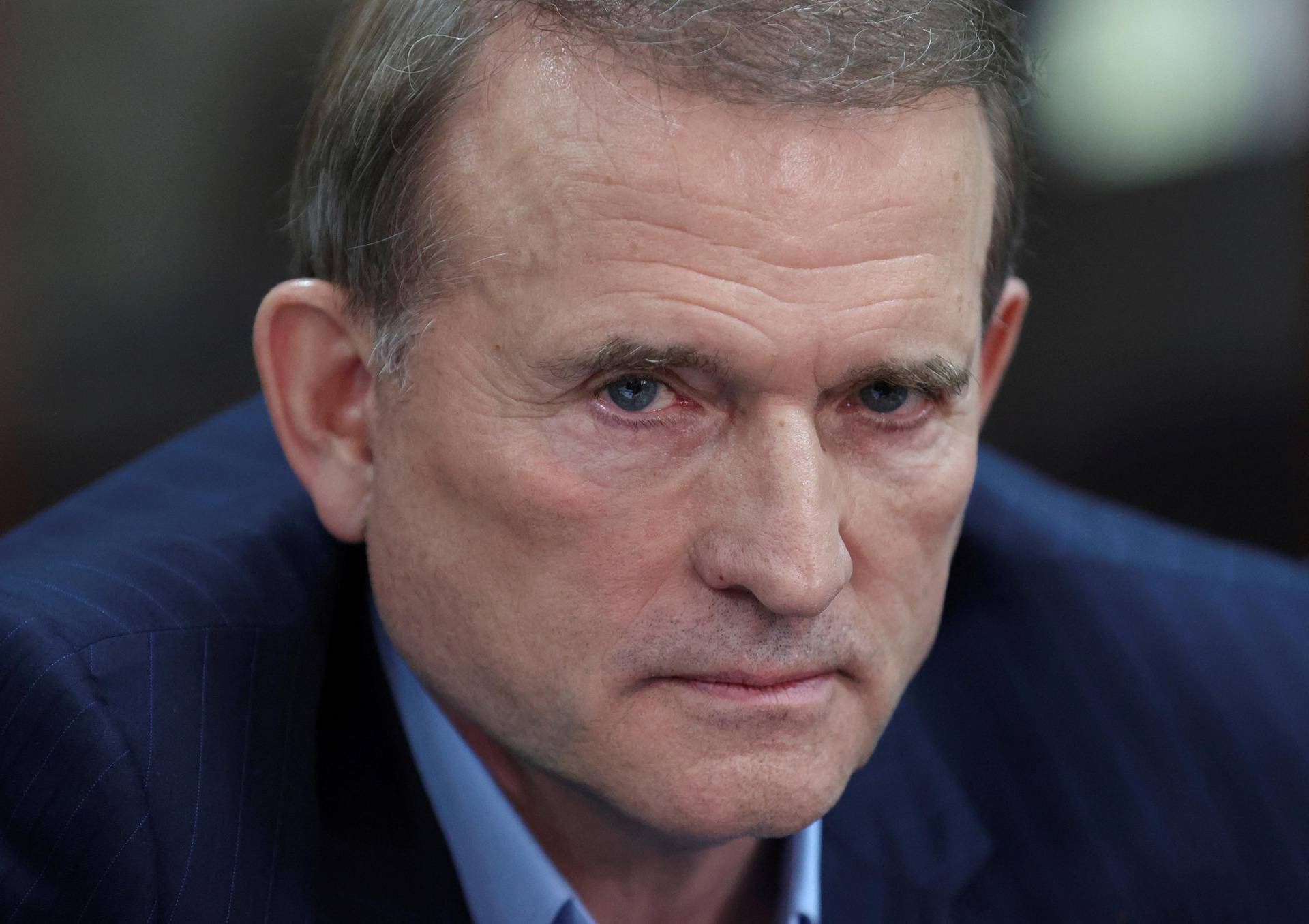 FILE PHOTO: Viktor Medvedchuk, leader of Opposition Platform - For Life political party, attends a court hearing in Kyiv