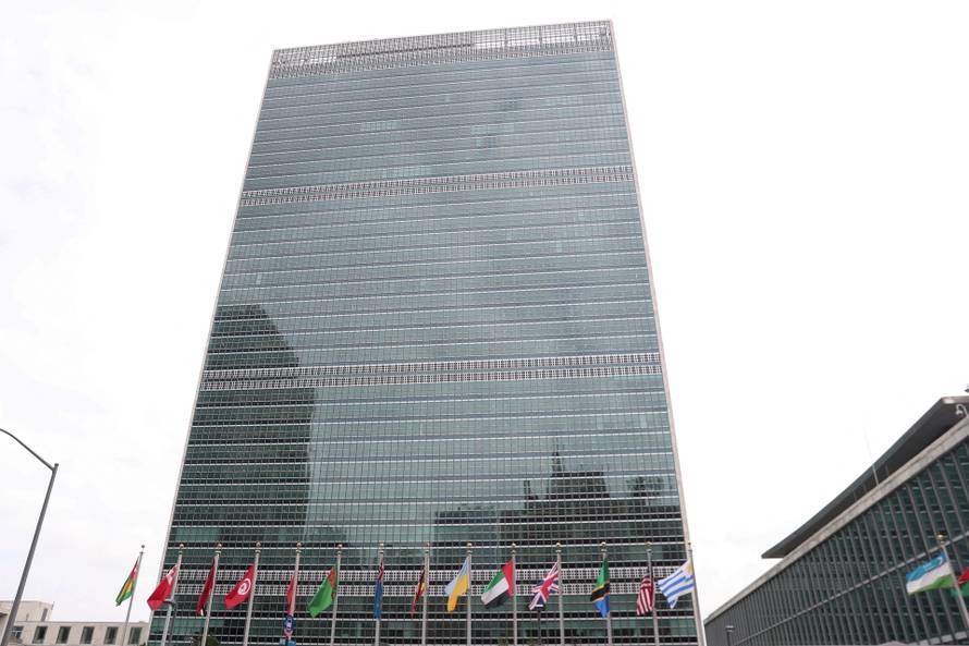 FILE PHOTO: The United Nations headquarters building is seen in Manhattan, New York