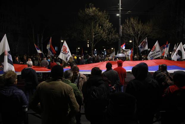 Beograd: Kod Predsedništva Srbije održan je skup "Protiv izdaje i okupacije - Za srpsko Kosovo i Metohiju" 