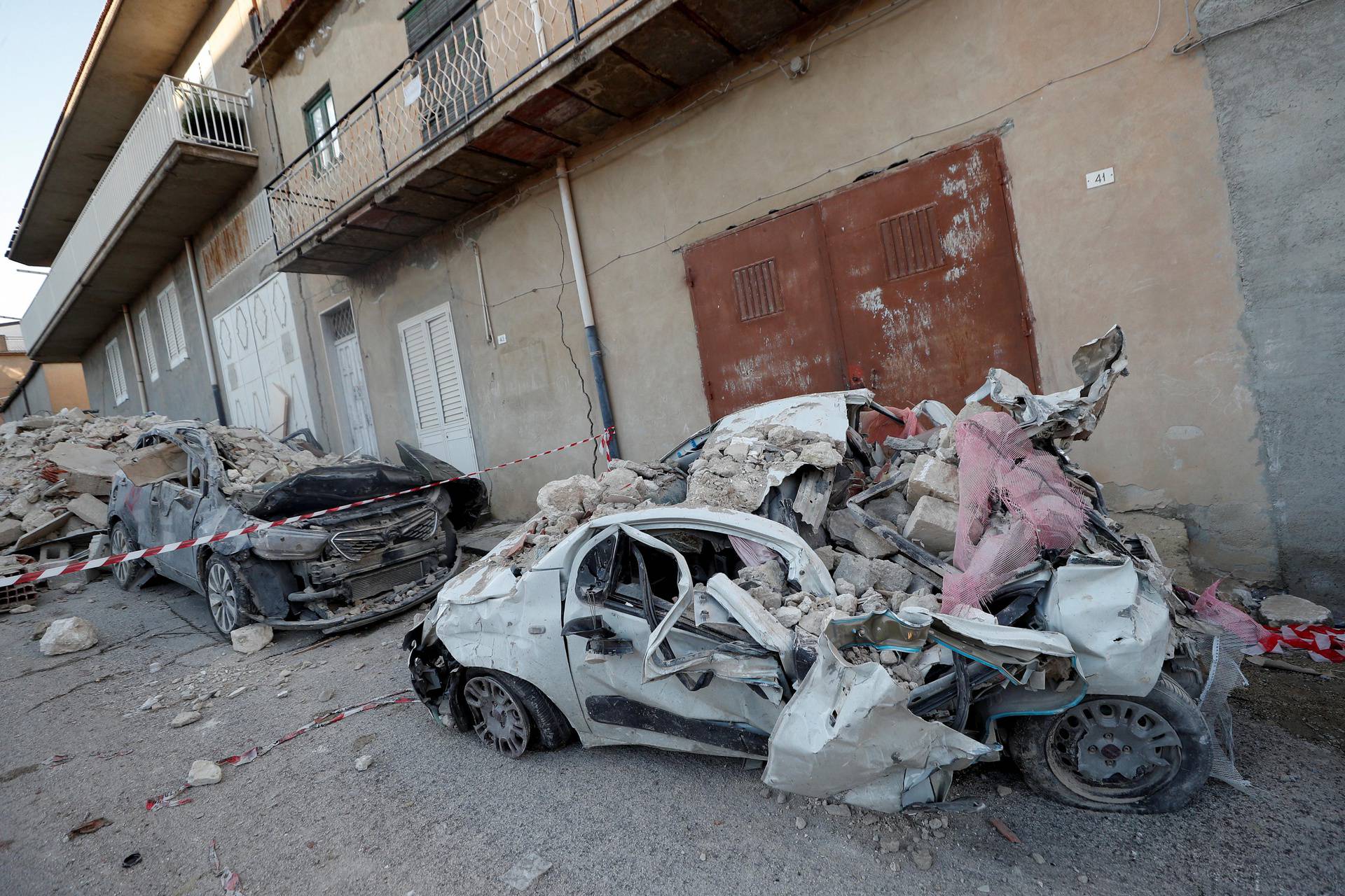 Aftermath of explosion in residential building, in Ravanusa