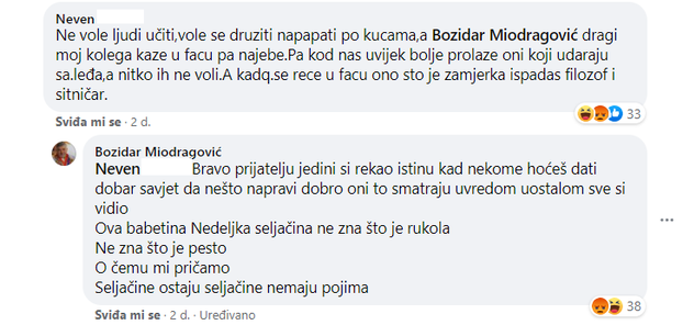 Božidar vrijeđao kolege: Kao da im se ptica pos*ala na tanjur