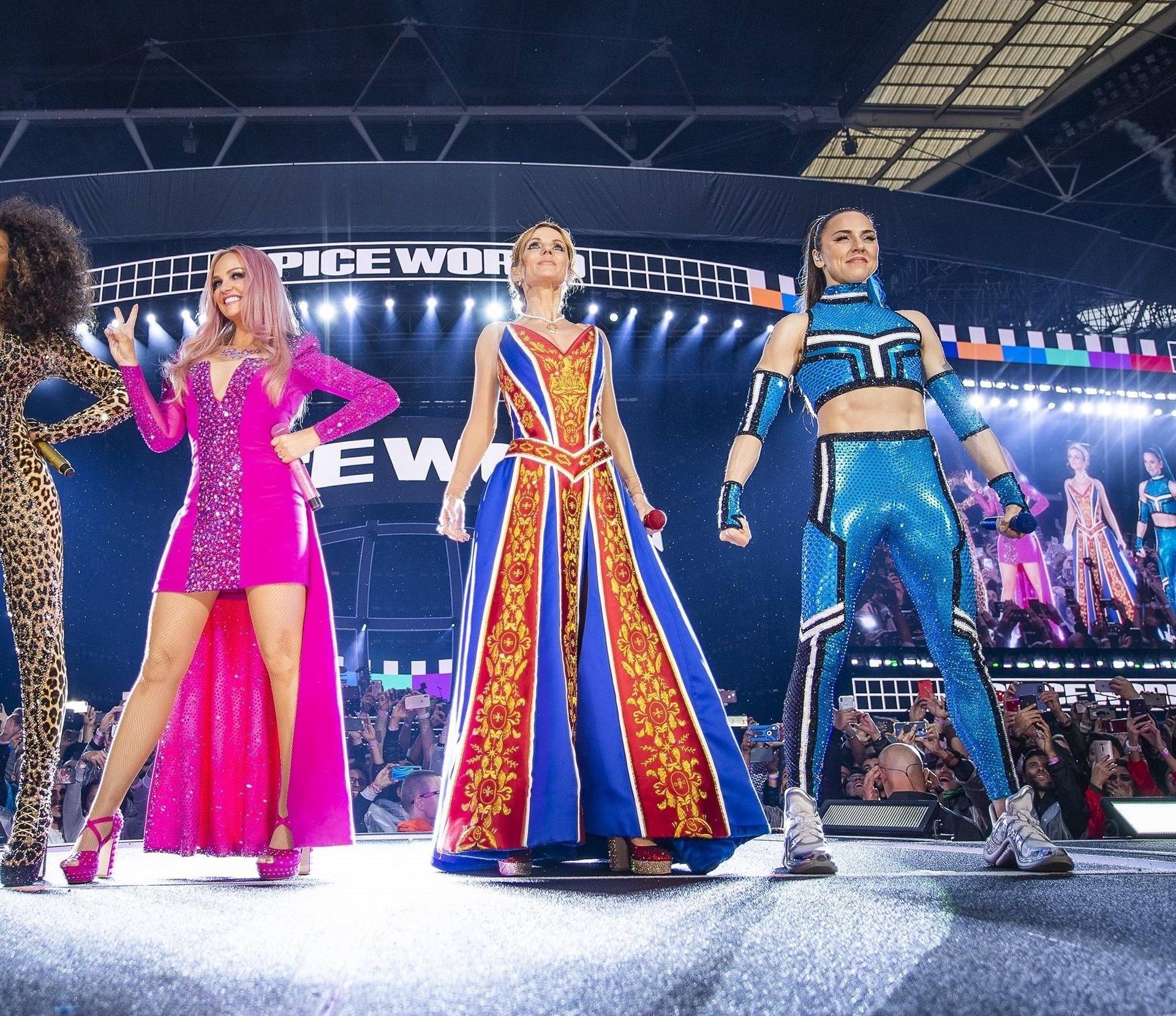 The Spice Girls live at Wembley Stadium on their first of 3 sold out nights