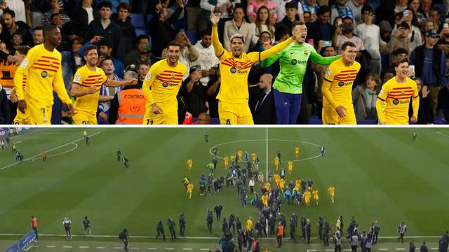 Kaos u Kataloniji! Igrači Barce slavili naslov na terenu rivala pa bježali zbog naleta huligana