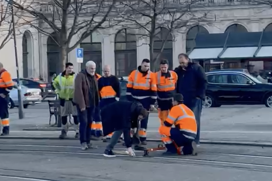 tramvajske tračnice na glavnom