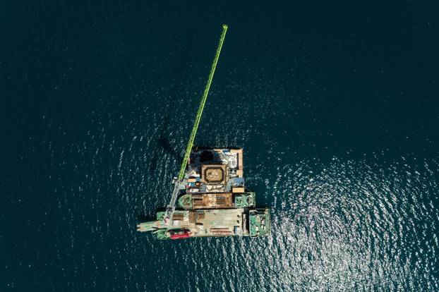 Pelješki most iz zraka