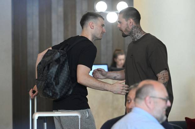 Zagreb: Okupljanje hrvatske nogometne reprezentacije