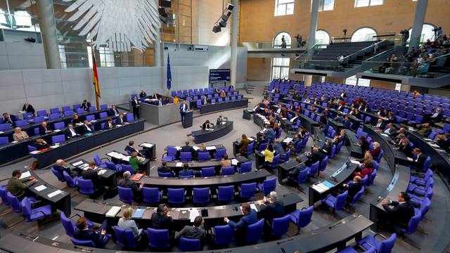 German lower house of Bundestag session, in Berlin