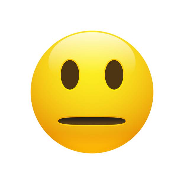 Vector Emoji yellow neutral face