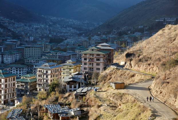 FILE PHOTO: A general view of housing in the capital city of Thimphu, Bhutan