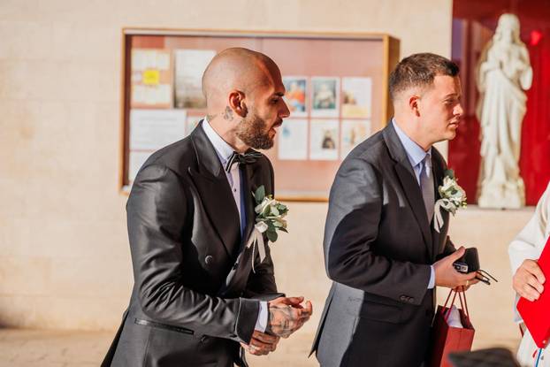 Split: Vjenčanje Hajdukovog nogometaša Anthonyja Kalika i Ivone Glavaš