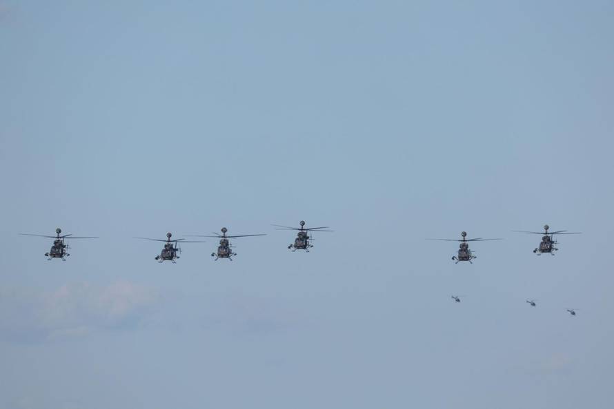 Zagreb: Generalna proba svečanog vojnog mimohoda - zračne snage 