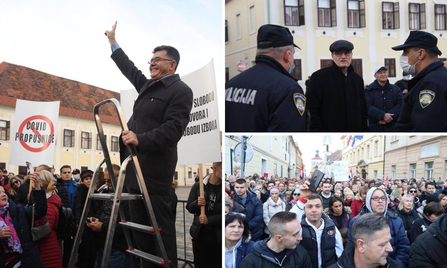 Prosvjed na Markovom trgu: 'Moralne nakaze! Raspišite izbore, onda ćemo vam suditi!'