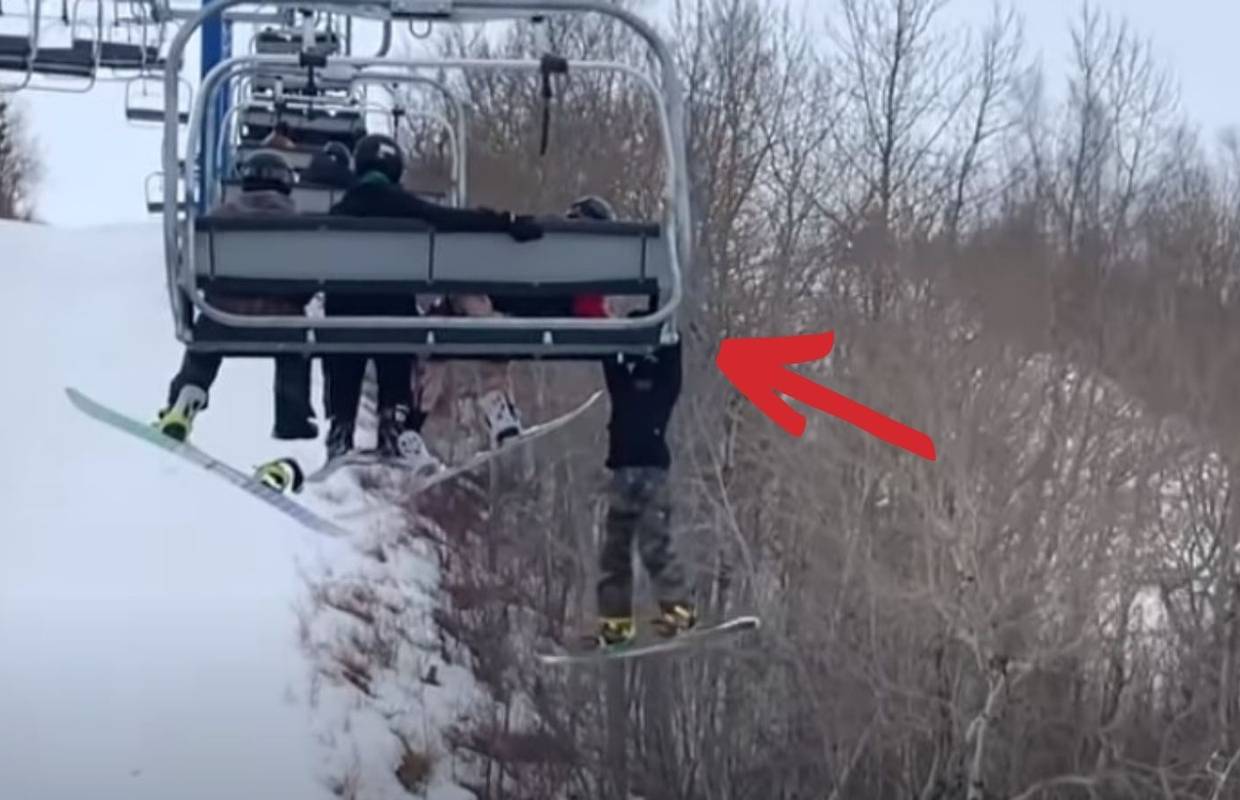 VIDEO Dječak iskliznuo sa ski lifta: 'Drži se, još malo! Ajde!'