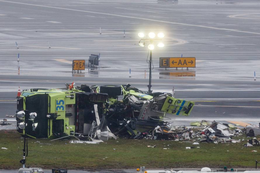 Air Canada Express jet collides with a ground vehicle at LaGuardia airport