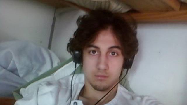 FILE PHOTO: Dzhokhar Tsarnaev is pictured in this handout photo presented as evidence by the U.S. Attorney's Office in Boston