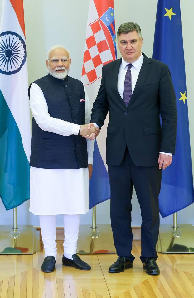 Zagreb: Zoran Milanović primio Narendru Modija