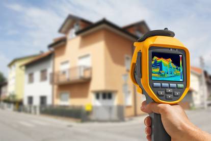 Recording,Heat,Loss,At,The,House,With,Infrared,Thermal,Camera