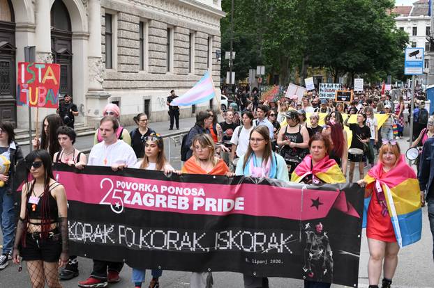 Zagreb: 25. Povorka ponosa LGBTIQ zajednice "Korak po korak, iskorak!"