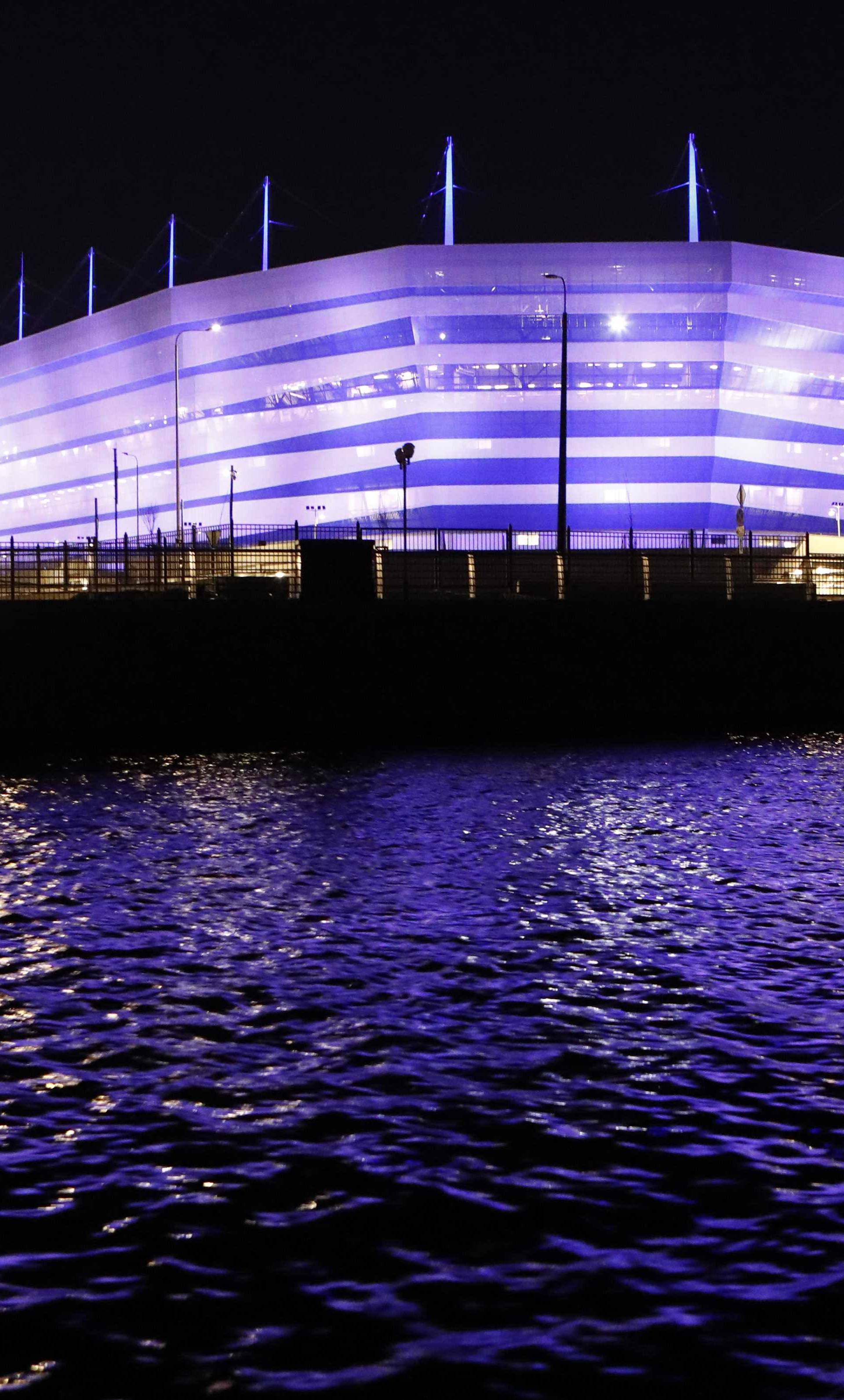 A general view shows the Kaliningrad Stadium, which will host matches of the 2018 FIFA World Cup, in Kaliningrad