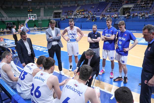 Zagreb: Prva utakmica 1/4 finala FavBet Premijer lige KK Cibona - KK Zabok