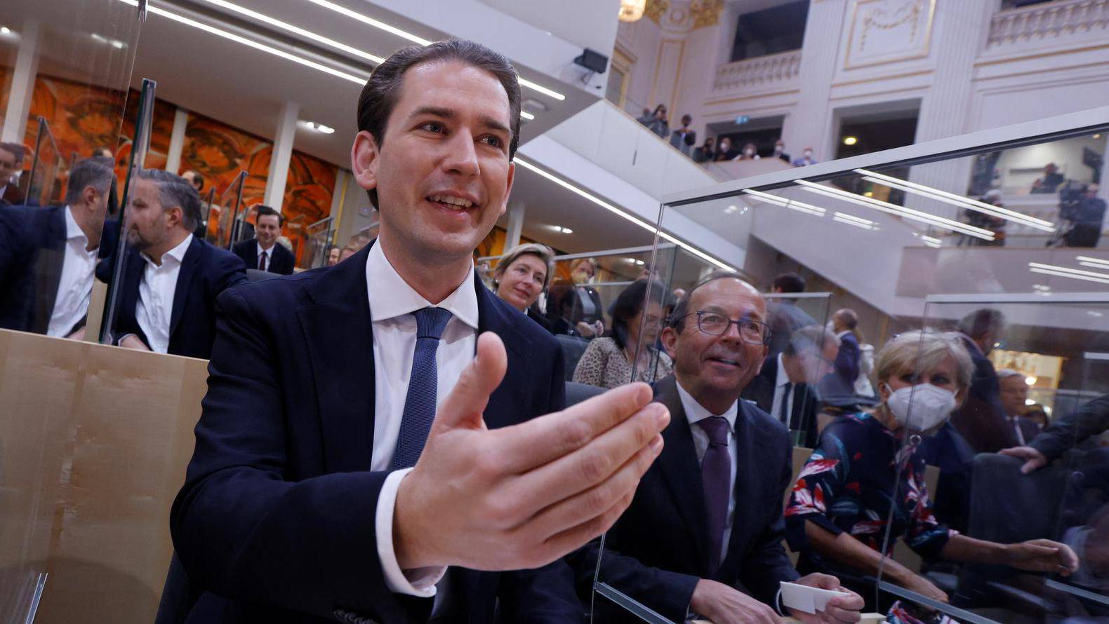 Former Chancellor Kurz attends a session of the Austrian parliament in Vienna