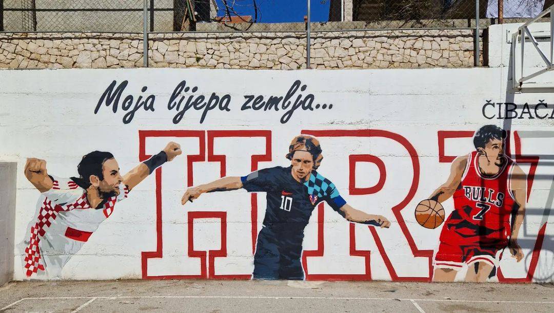 Grafiti majstor oslikao mural  velikanima hrvatskog sporta