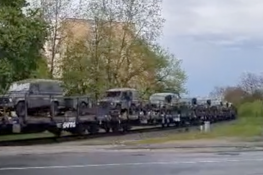 Vlak u Osijeku - Prijevoz vojne opreme