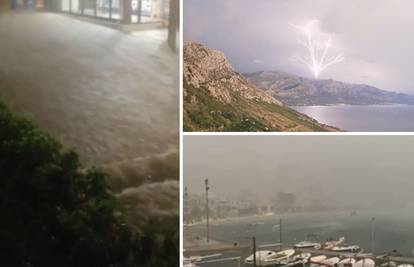 Poplavilo kraj Dubrovnika, tuča, olujni vjetar zahvatili su obalu
