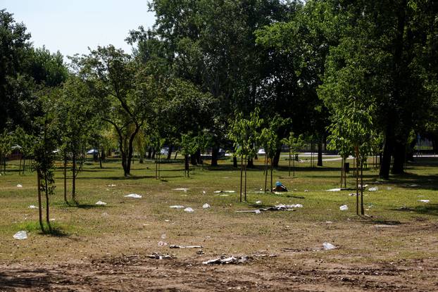Zagreb: Neočišćen Bundek šest dana nakon koncerta Marka Perkovića Thompsona