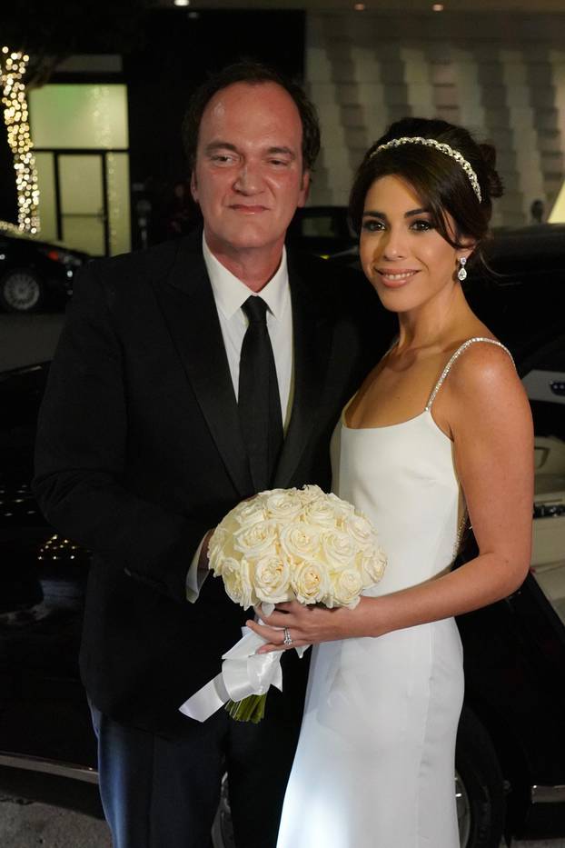 Quentin Tarantino And Wife Daniela Pick Arrive At Their Wedding Reception In Los Angeles