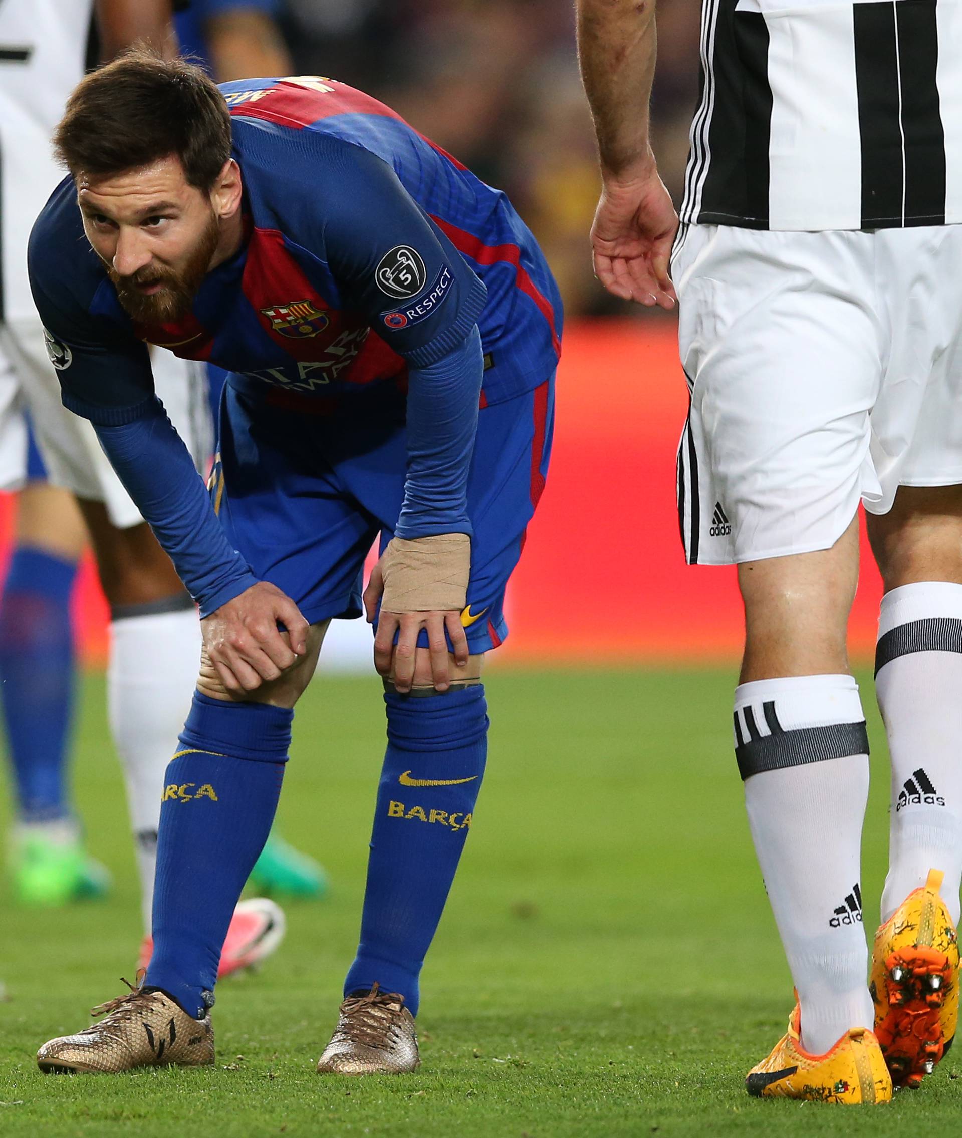 Barcelona's Lionel Messi looks dejected after a missed chance