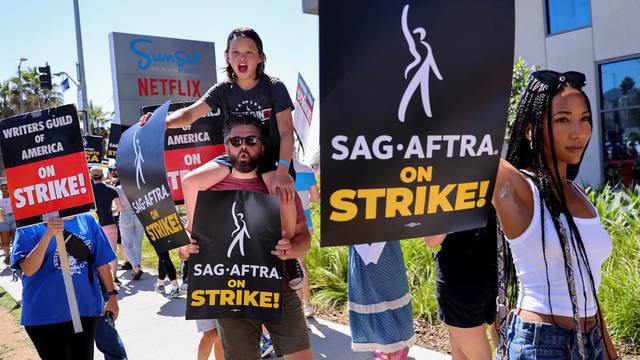 Hollywood actors strike in Los Angeles