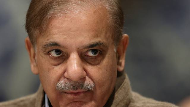 FILE PHOTO: Pakistan's then-Prime Minister Shehbaz Sharif in Geneva