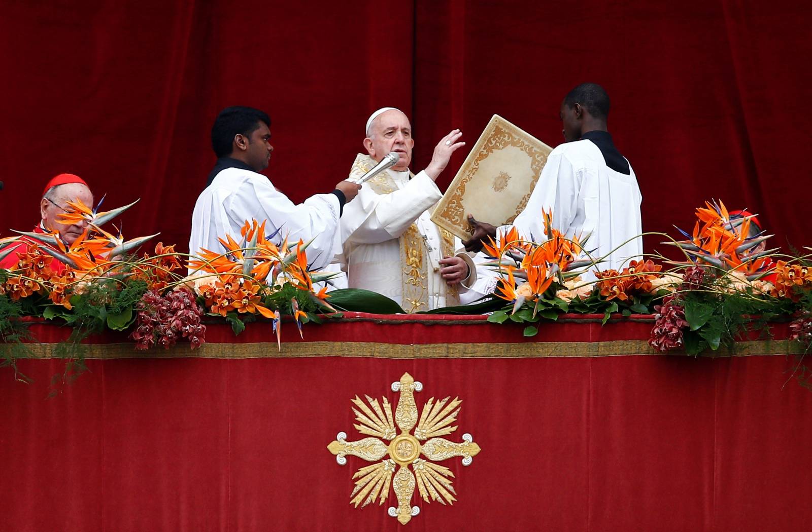 Pope Francis leads the Easter Mass at St. Peter's Square