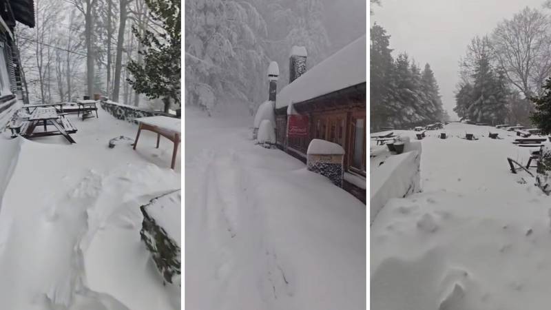 Snježna mećava na Sljemenu: Velik dio Medvednice bez struje, dio ljudi odsječen i bez grijanja