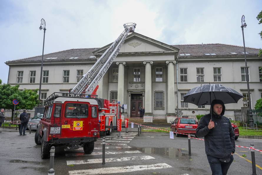 Zagreb: Vatrogasci intervenirali i na zgradi Doma zdravlja