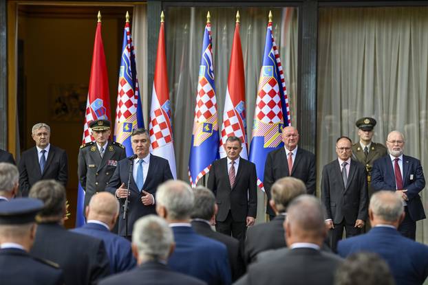 Zagreb: Svečani prijem povodom Dana policije u Predsjedničkim dvorima