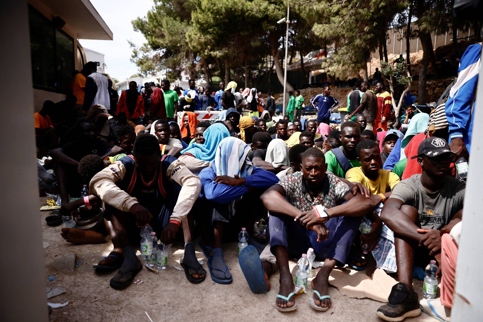 Migrants in Lampedusa