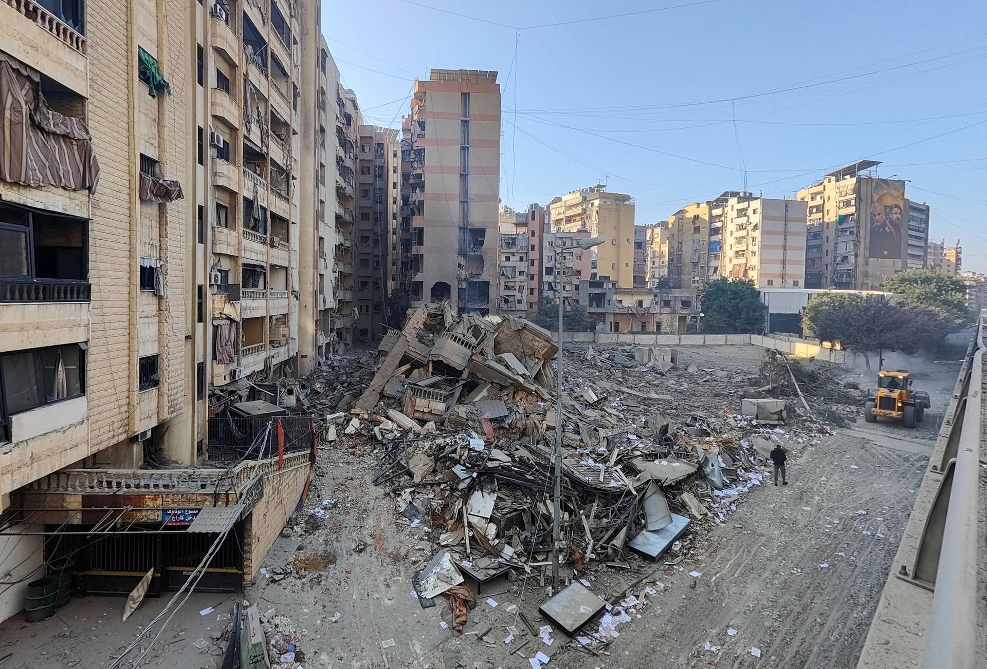 Aftermath of Israeli strikes on Beirut's southern suburbs