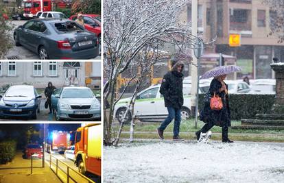 Jak vjetar odsjekao Pag, snijeg pada u Osijeku i iznad Splita...