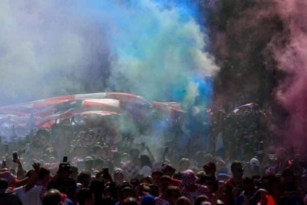 SP 2026 Toronto: Veliki hrvatski korteo prema Toronto stadionu sa 100-metarskom zastavom