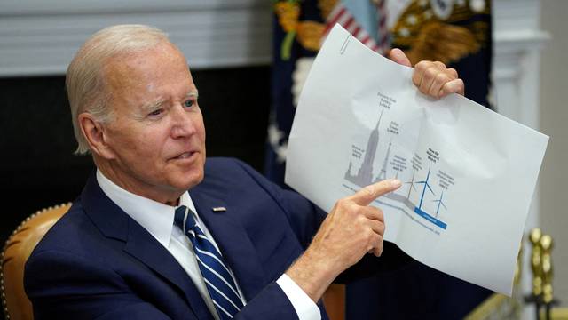 FILE PHOTO: Biden attends a meeting on the Federal-State Offshore Wind Implementation Partnership at the White House in Washington