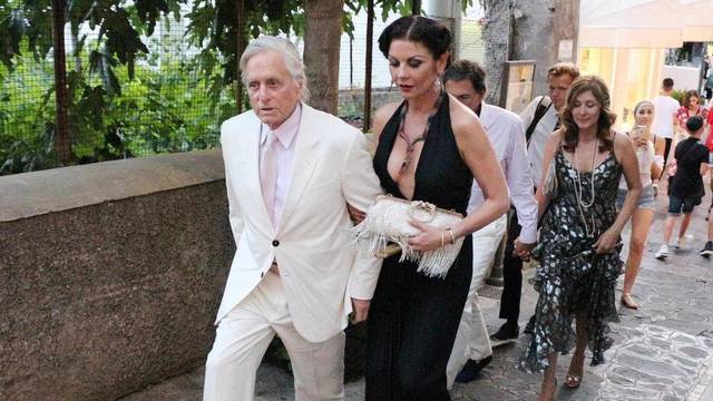 *PREMIUM-EXCLUSIVE* Michael Douglas, Catherine Zeta Jones and Sarah Ferguson spotted out in Capri *MUST CALL FOR PRICING* *NO MAIL ONLINE*