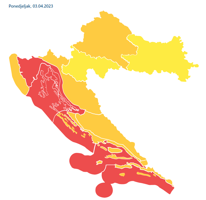 Meteoalarm na snazi za cijelu zemlju: 'Vrijeme je vrlo opasno zbog jakog vjetra. Ne putujte'