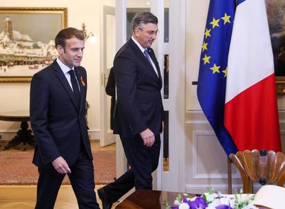 Zagreb: Premijer Plenković sastao se s predsjednikom Francuske Republike Emmanuelom Macronom 