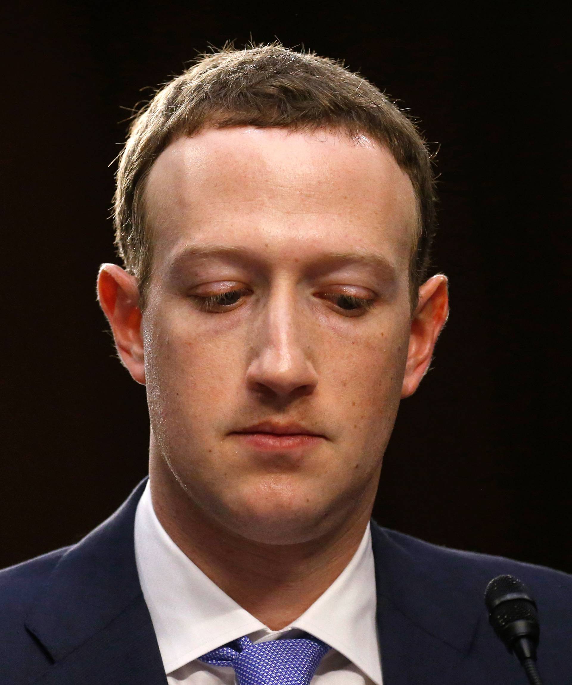 Facebook CEO Zuckerberg testifies before a U.S. Senate joint hearing on Capitol Hill in Washington