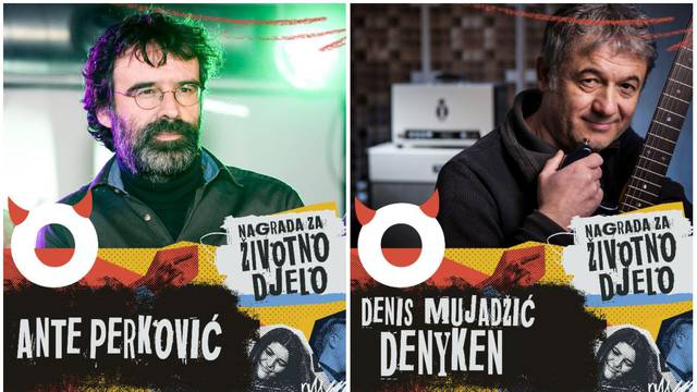 Dobitnici nagrade 'Rock&Off' za životno djelo ove godine su Ante Perković i Denis Mujadžić