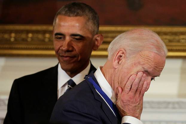 President Barack Obama presents the Presidential Medal of Freedom to Vice President Joe Biden