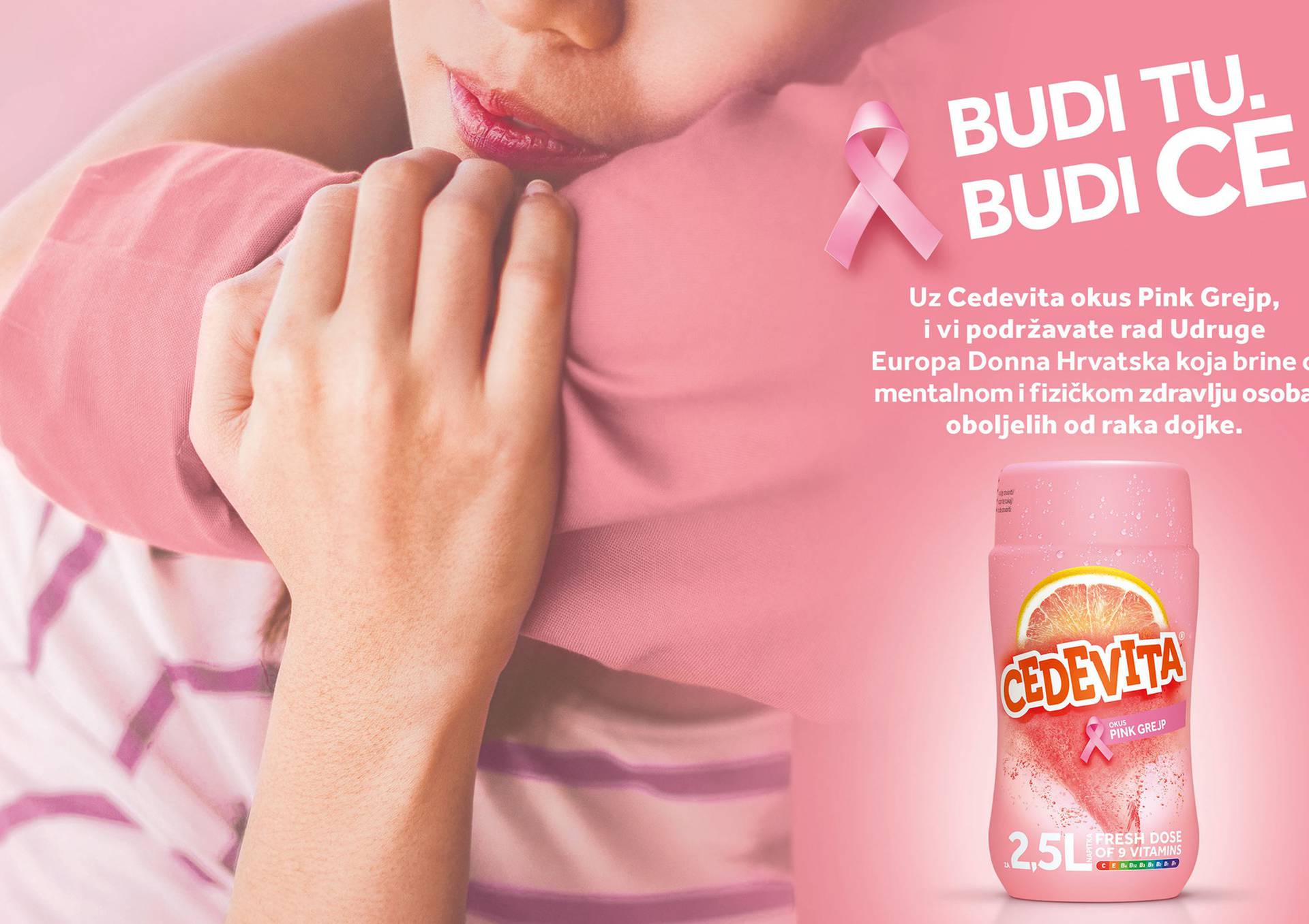 Cedevita uz okus Pink Grejp podržava udruge za borbu protiv raka dojke