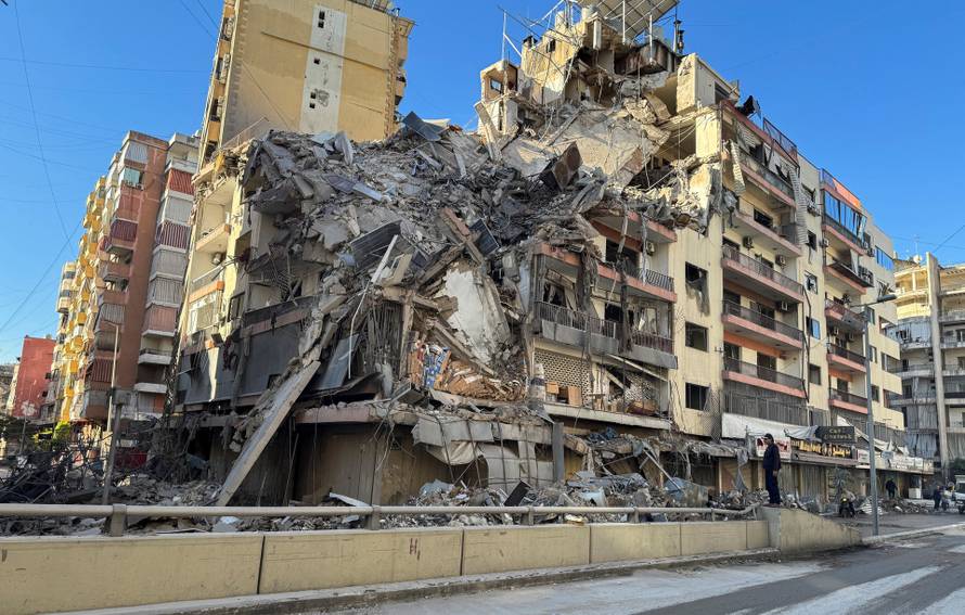 Aftermath of strikes on Beirut's southern suburbs